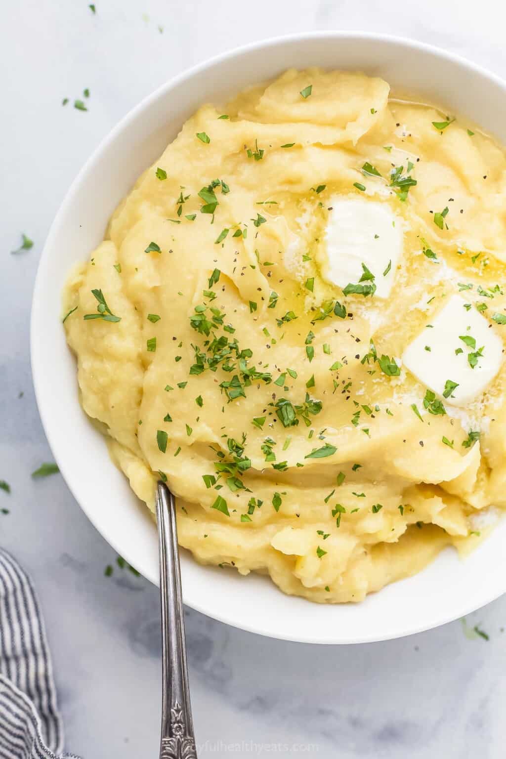 Creamy Garlic Parsnip Puree Recipe | Joyful Healthy Eats