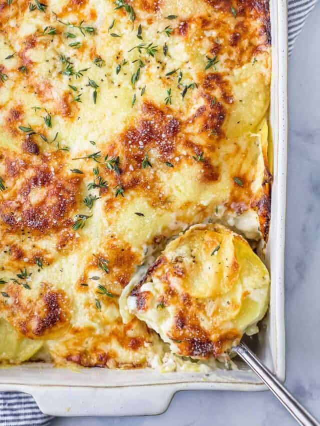 Easy Cheesy Scalloped Potatoes Recipe - Joyful Healthy Eats