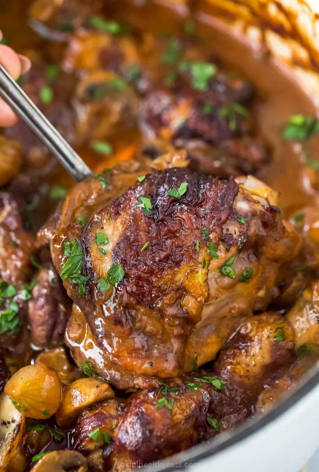 The Best Coq Au Vin Chicken Stew | Joyful Healthy Eats