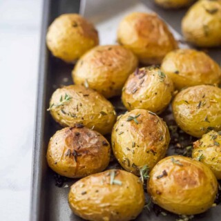 Crispy Oven-Roasted Garlic Herb Potatoes | Joyful Healthy Eats