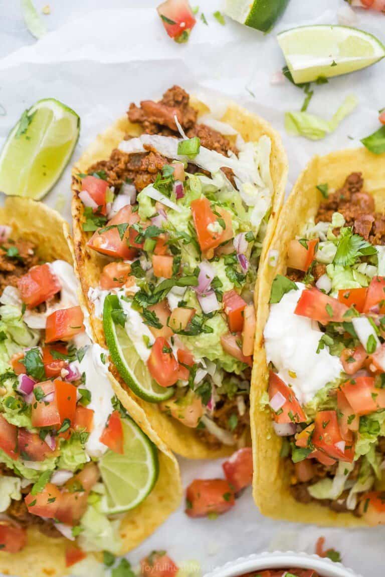 The Best Ever Ground Beef Tacos | Joyful Healthy Eats