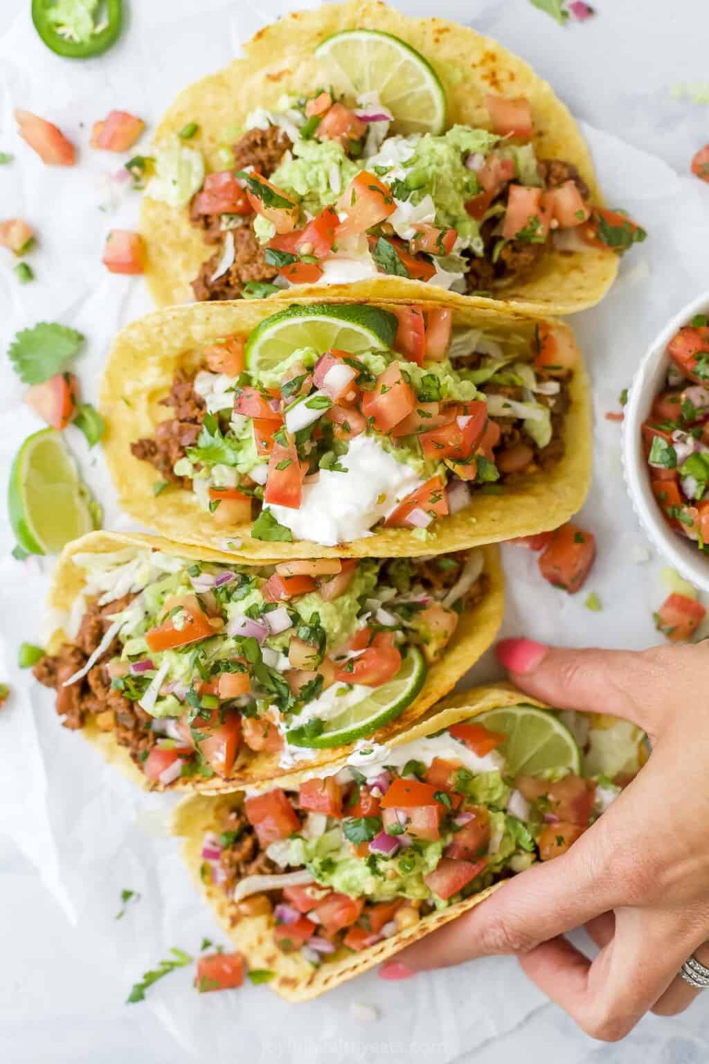The Best Ever Ground Beef Tacos | Joyful Healthy Eats