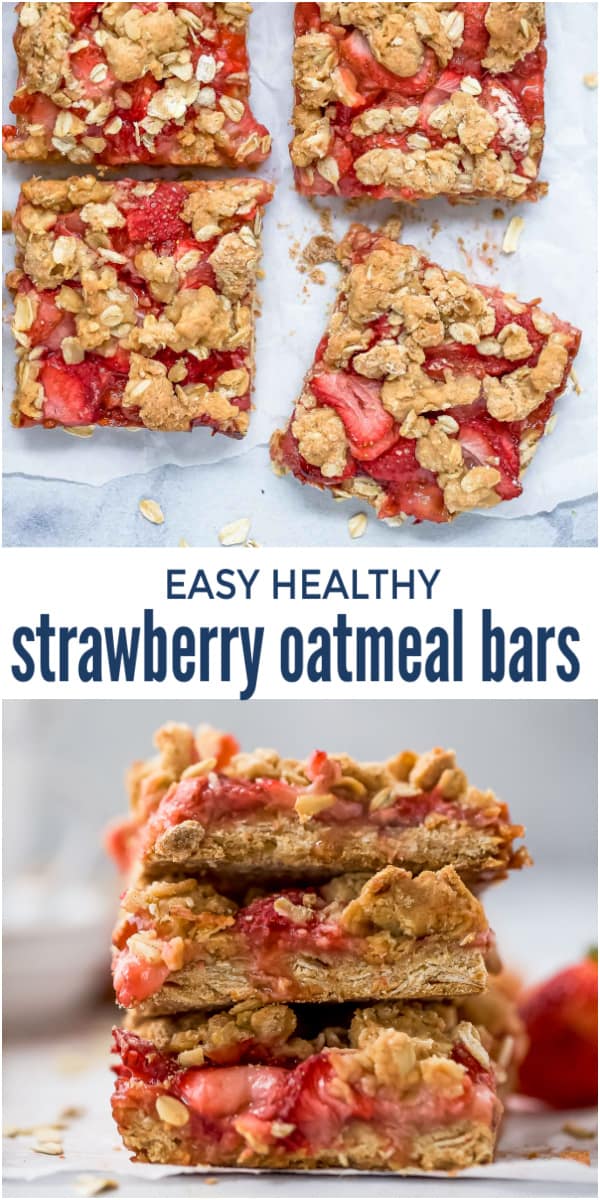 Easy Strawberry Oatmeal Bars | Joyful Healthy Eats