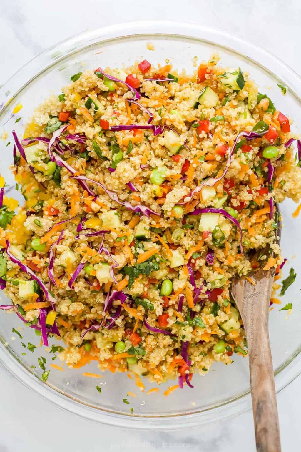 Thai Quinoa Salad With Sesame Ginger Dressing | Joyful Healthy Eats