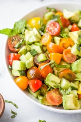 Refreshing Avocado Tomato Cucumber Salad | Joyful Healthy Eats