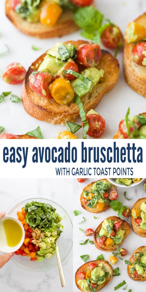 Easy Avocado Bruschetta Recipe | Joyful Healthy Eats