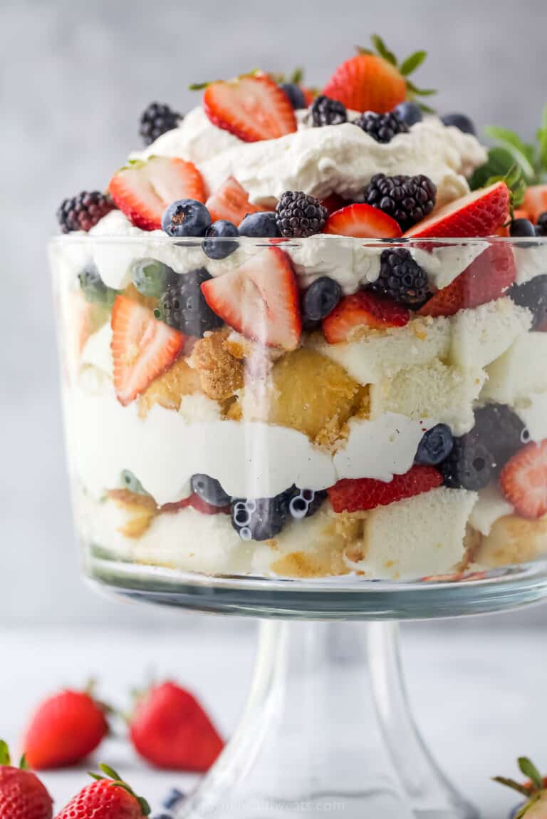 Quick & Easy Strawberry Shortcake Trifle | Joyful Healthy Eats