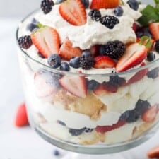 Quick & Easy Strawberry Shortcake Trifle | Joyful Healthy Eats