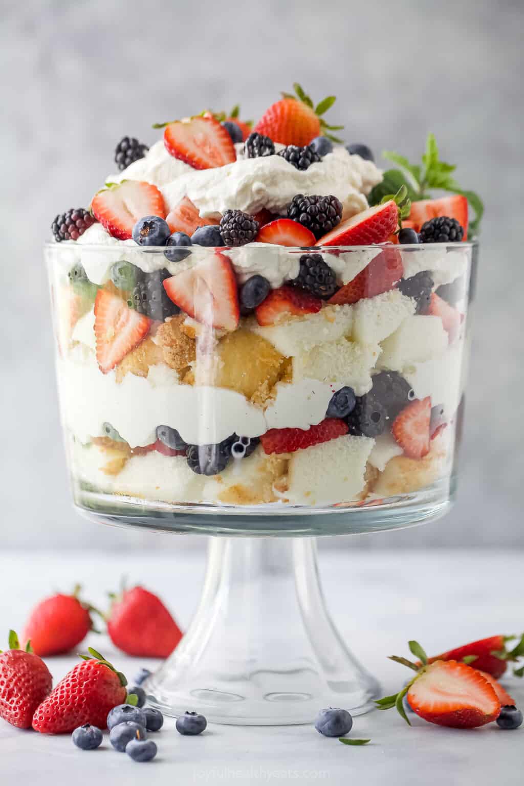 Quick & Easy Strawberry Shortcake Trifle | Joyful Healthy Eats