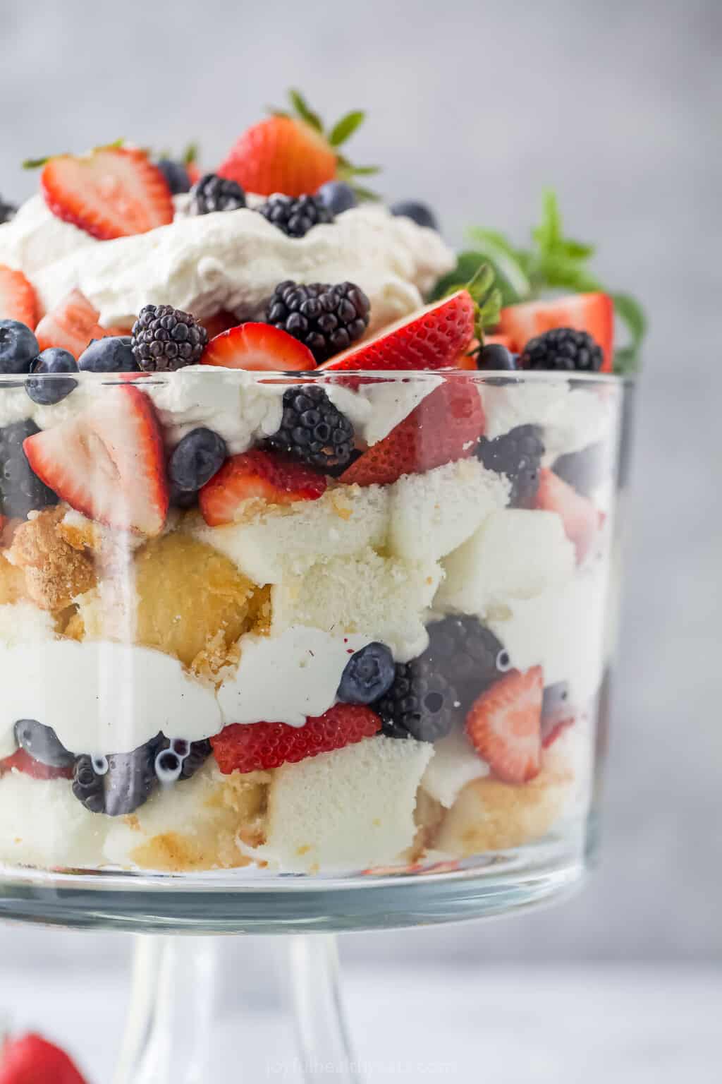 Quick & Easy Strawberry Shortcake Trifle | Joyful Healthy Eats