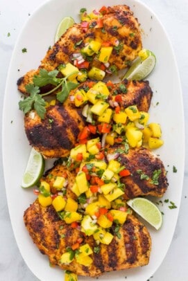 Grilled Chicken With Mango Salsa | Joyful Healthy Eats