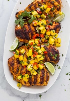 Grilled Chicken With Mango Salsa | Joyful Healthy Eats