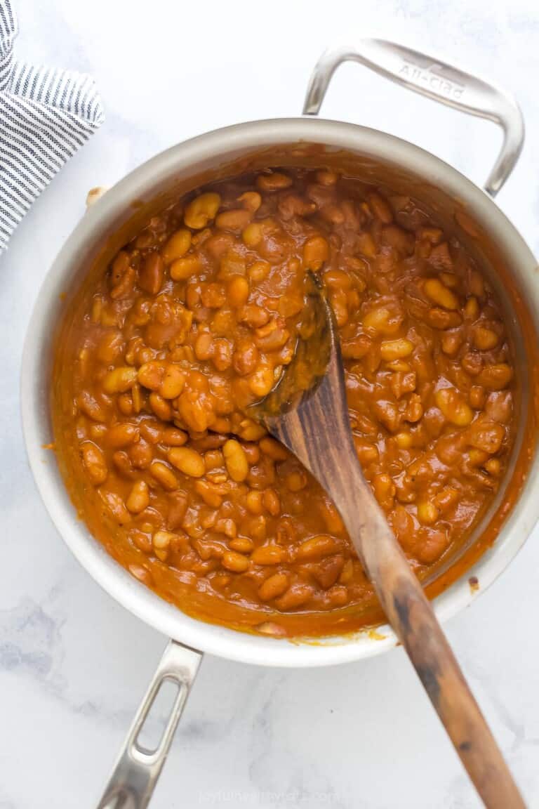 Easy Homemade Baked Beans With Bacon | Joyful Healthy Eats