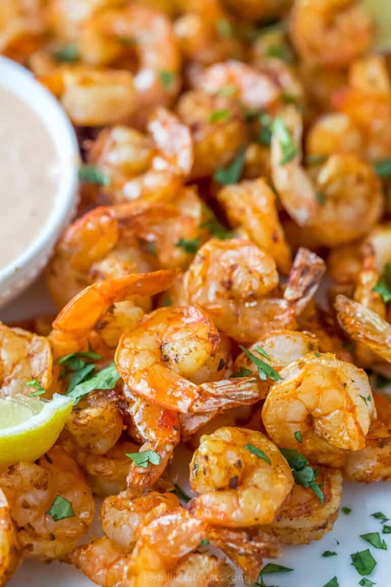 10 Min Air Fryer Shrimp Recipe | Joyful Healthy Eats