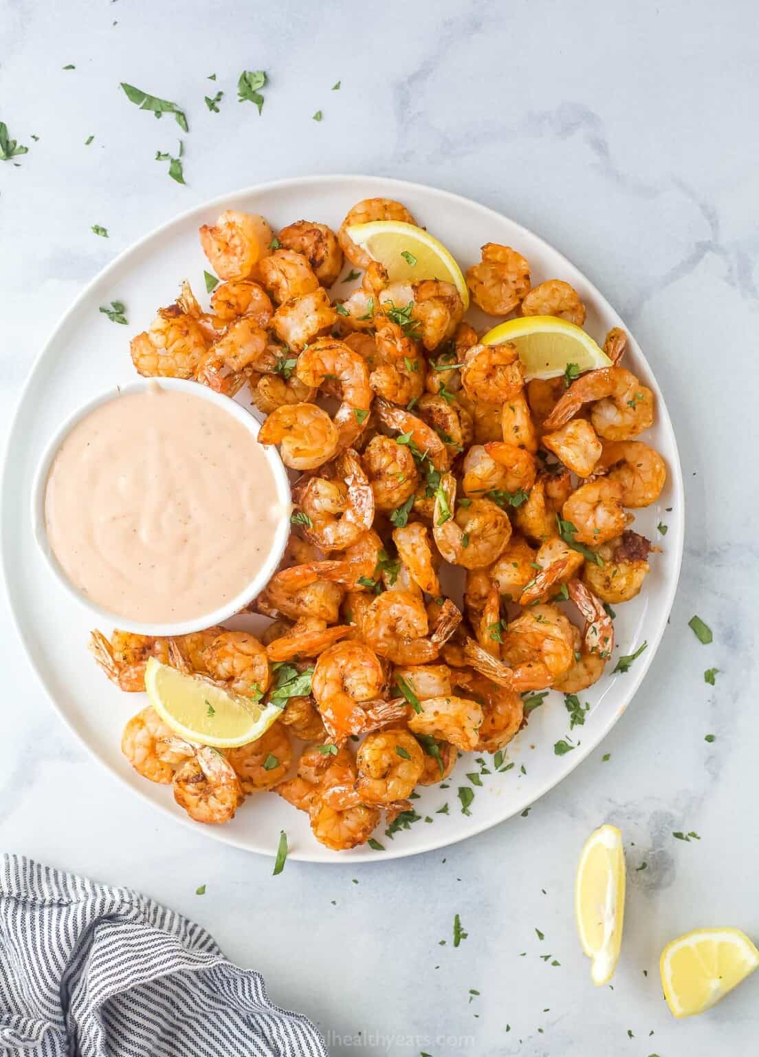 10 Min Air Fryer Shrimp Recipe | Joyful Healthy Eats