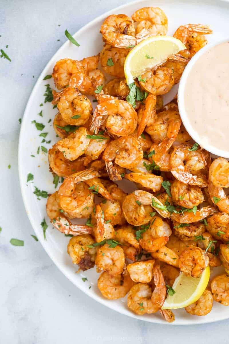 10 Min Air Fryer Shrimp Recipe | Joyful Healthy Eats