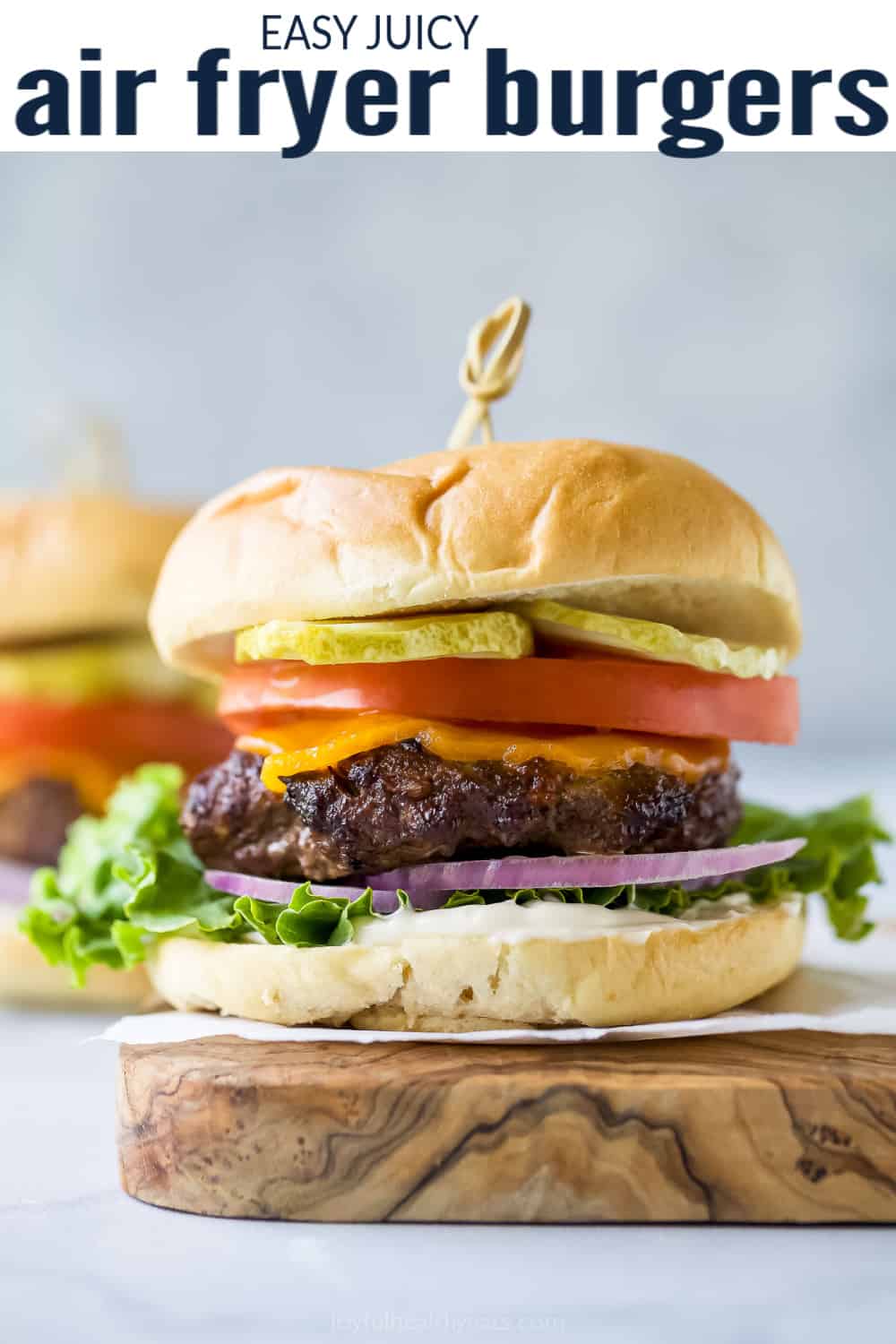 Juicy Air Fryer Burgers | Joyful Healthy Eats