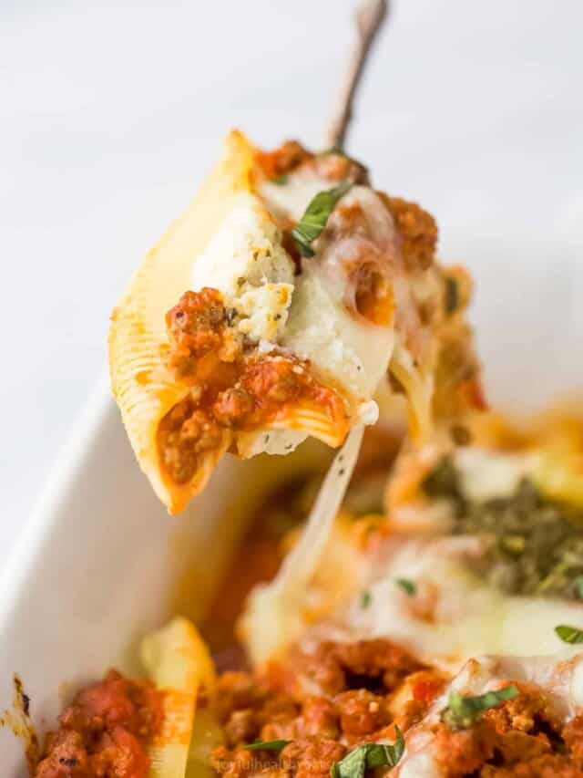 Cheesy Stuffed Pasta Shells Recipe - Joyful Healthy Eats