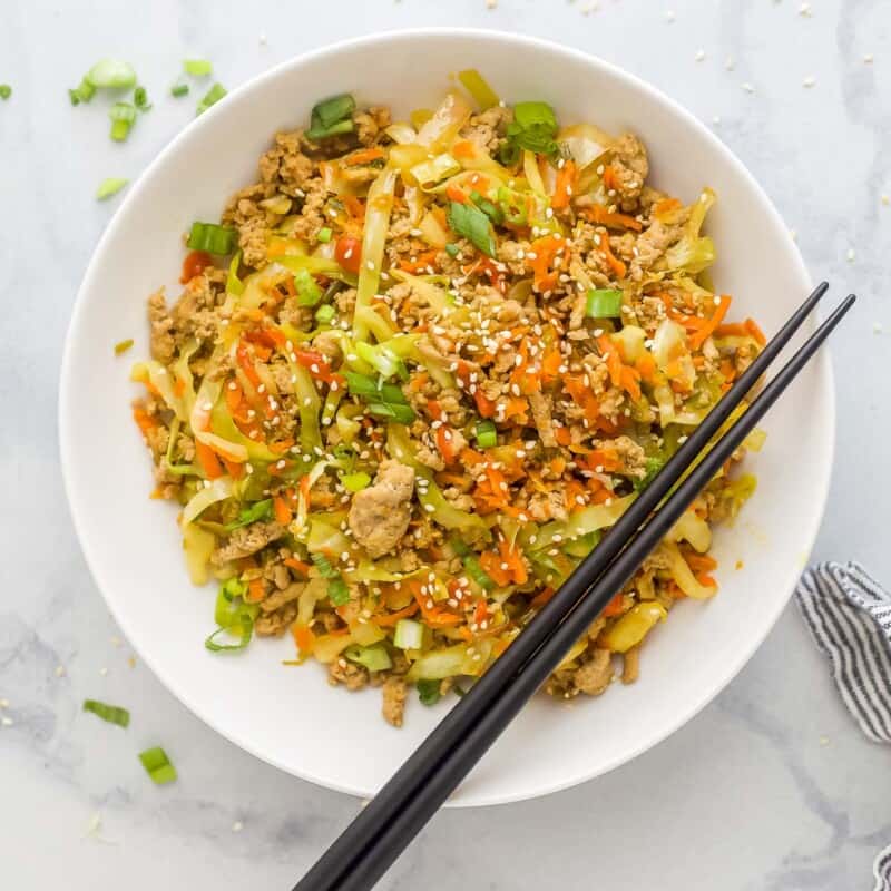 20 Minute Egg Roll In A Bowl Joyful Healthy Eats   Quick 20 Minute Egg Roll In A Bowl Web 12 800x800 