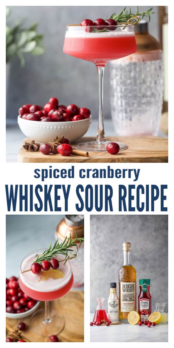 Spiced Cranberry Whiskey Sour | Easy Healthy Recipes