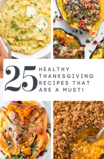 pinterest image for 25 Healthy Thanksgiving Recipes