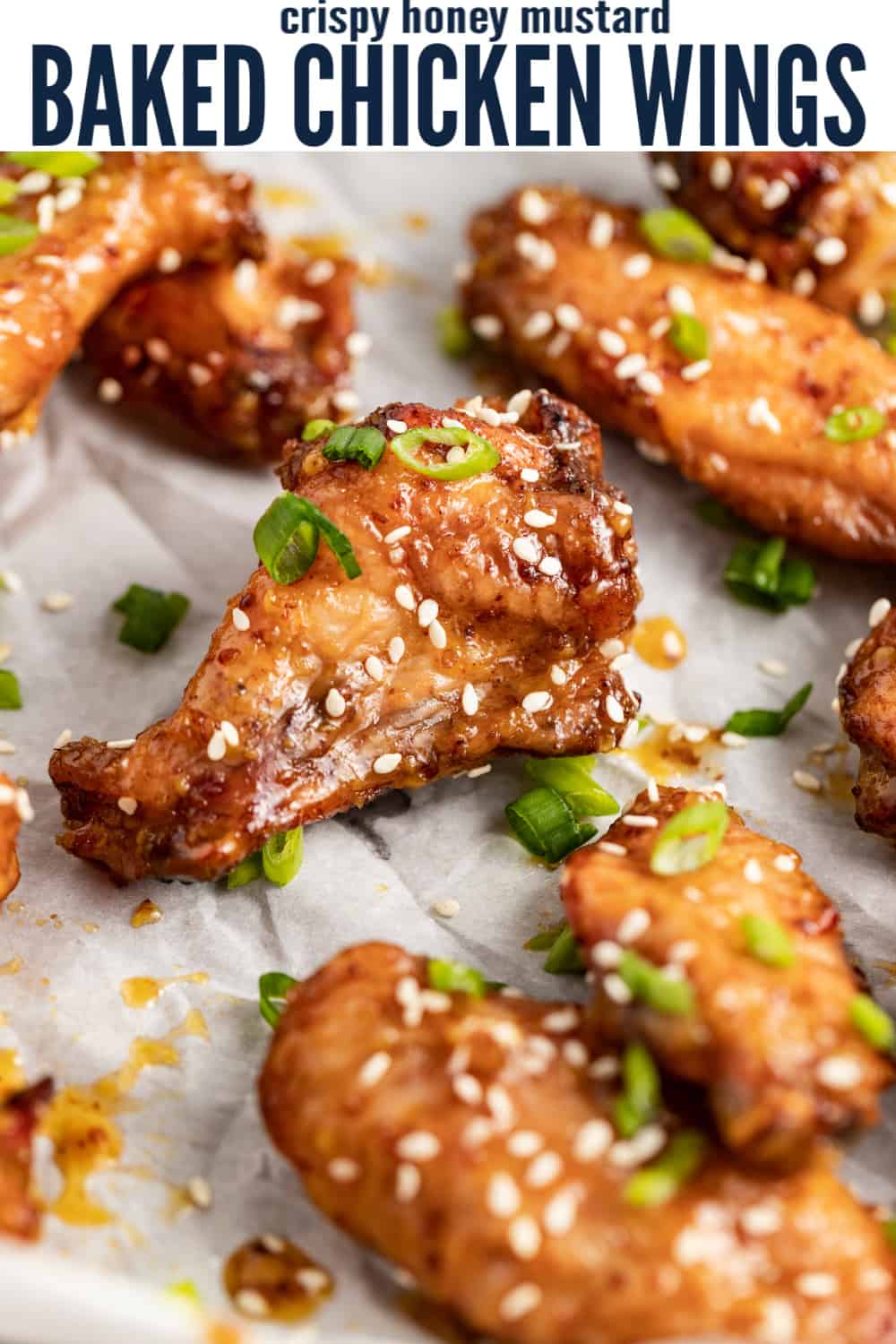 Tangy Honey Mustard Baked Chicken Wings | Joyful Healthy Eats