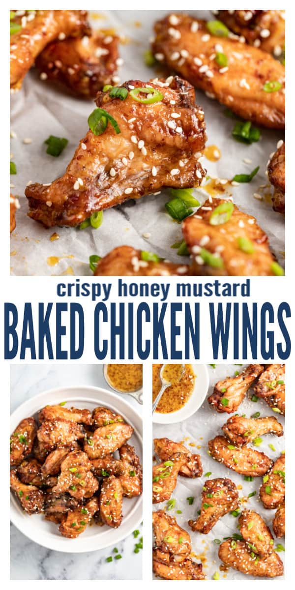 Tangy Honey Mustard Baked Chicken Wings | Joyful Healthy Eats