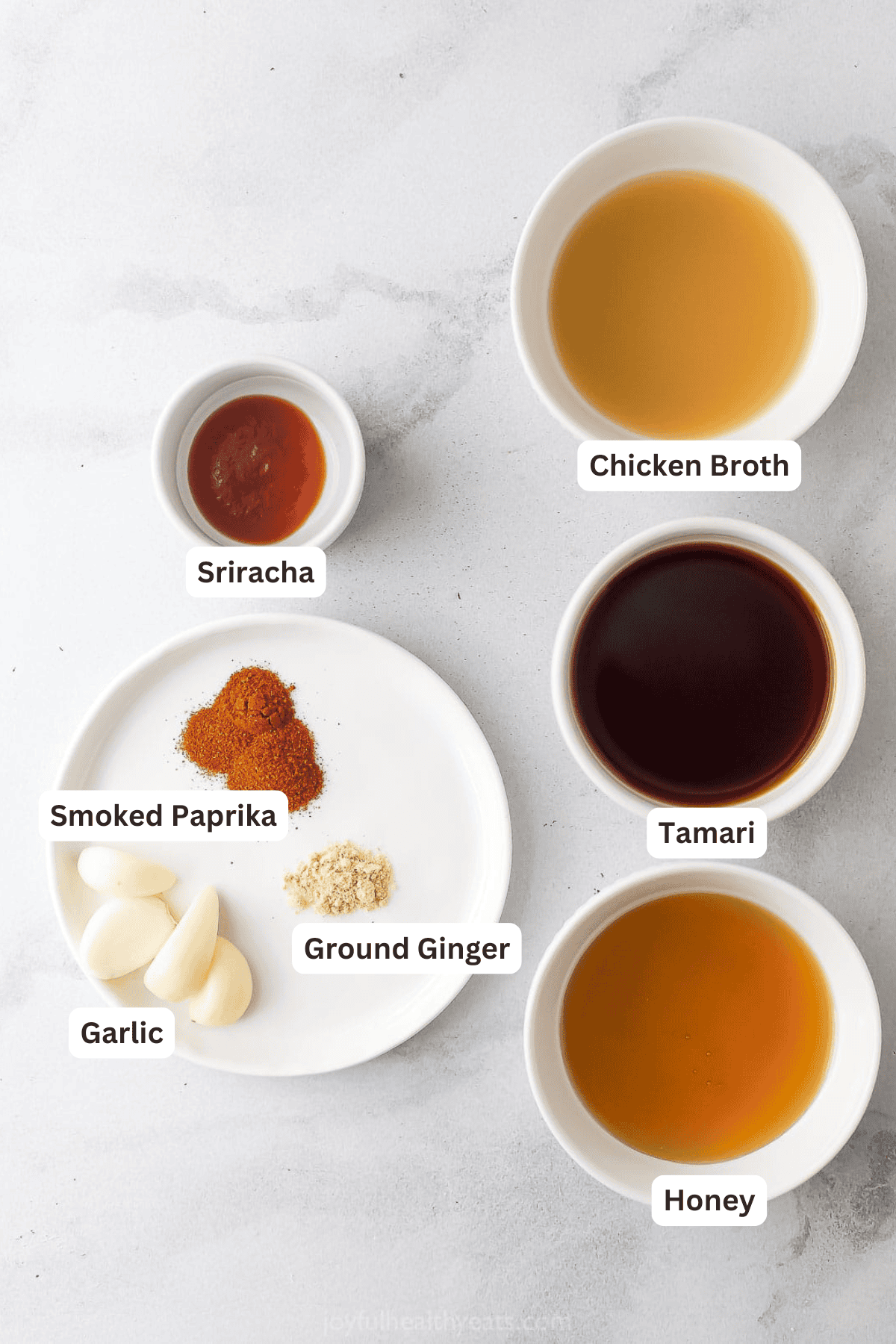 Ingredients for Honey Garlic Instant Pot Chicken Thighs.