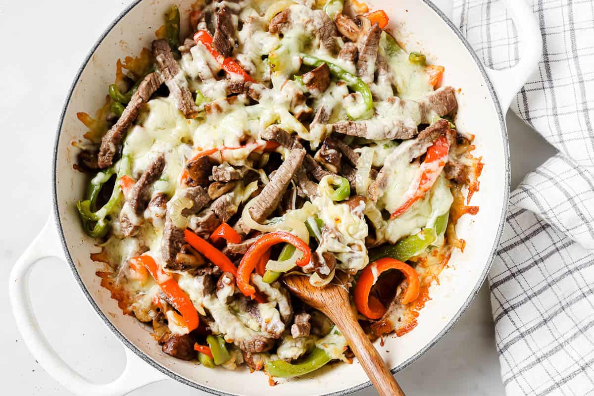 Philly Cheesesteak Skillet Recipe | Joyful Healthy Eats - Karinokada