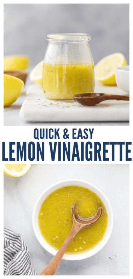 pinterest image for Lemon Vinaigrette