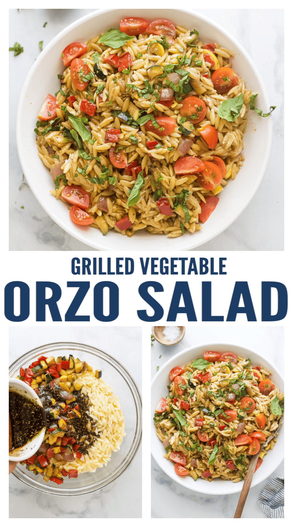 Orzo Pasta Salad Recipe | Joyful Healthy Eats