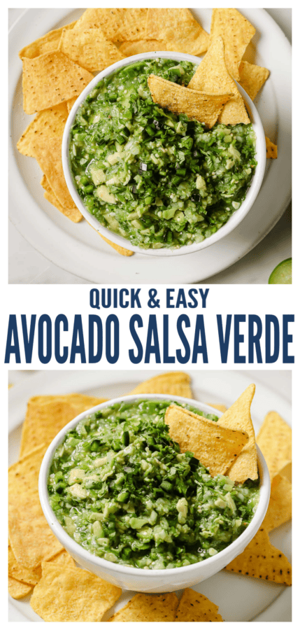 pinterest image Avocado Salsa Verde