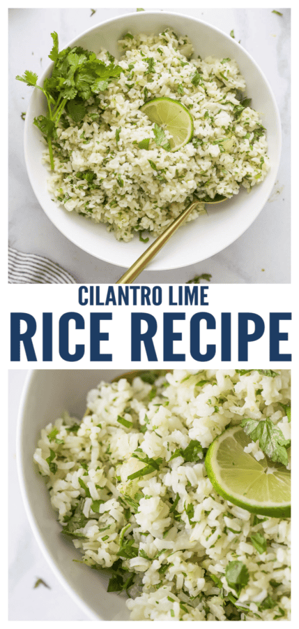 pinterest image for Cilantro Lime Rice