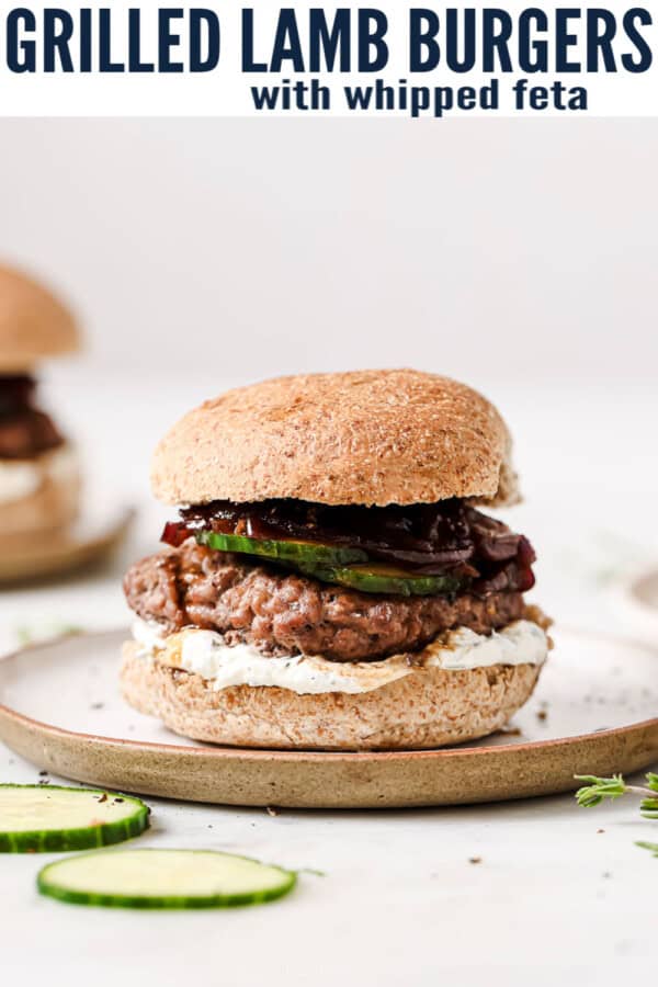 Pinterest images for grilled lamb burgers