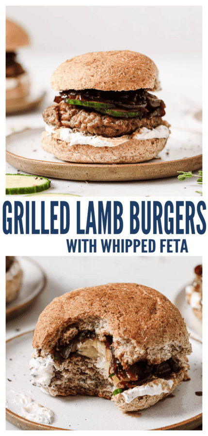 Pinterest images for grilled lamb burgers