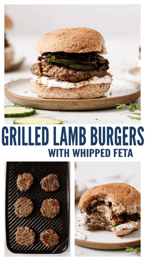 Pinterest images for grilled lamb burgers