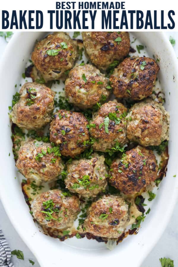 pinterest image for Turkey Meatballs