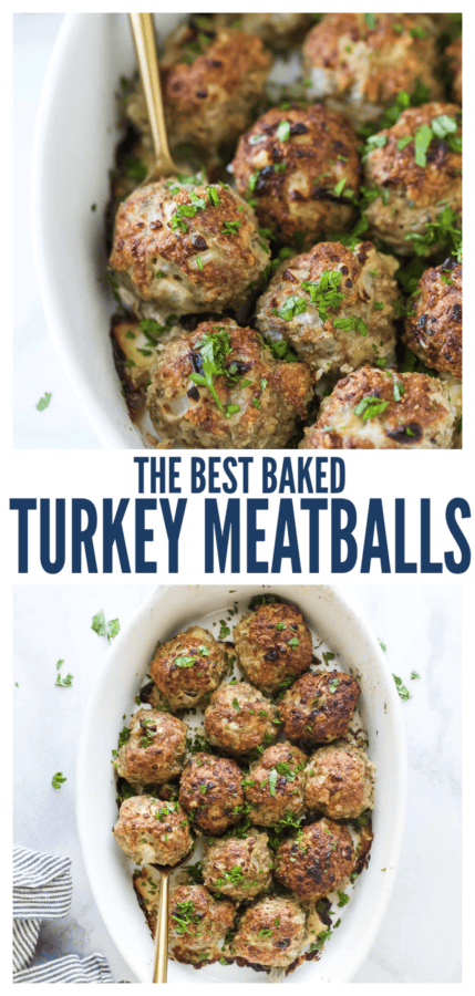 pinterest image for Turkey Meatballs