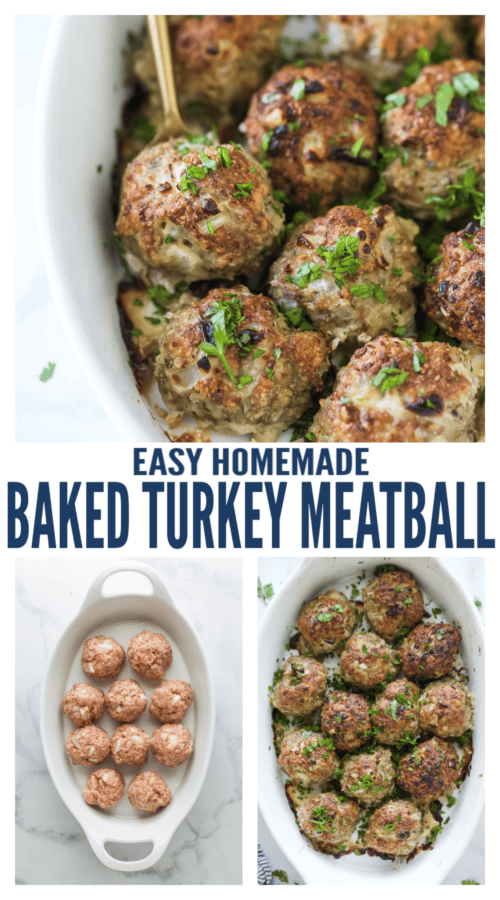 pinterest image for Turkey Meatballs