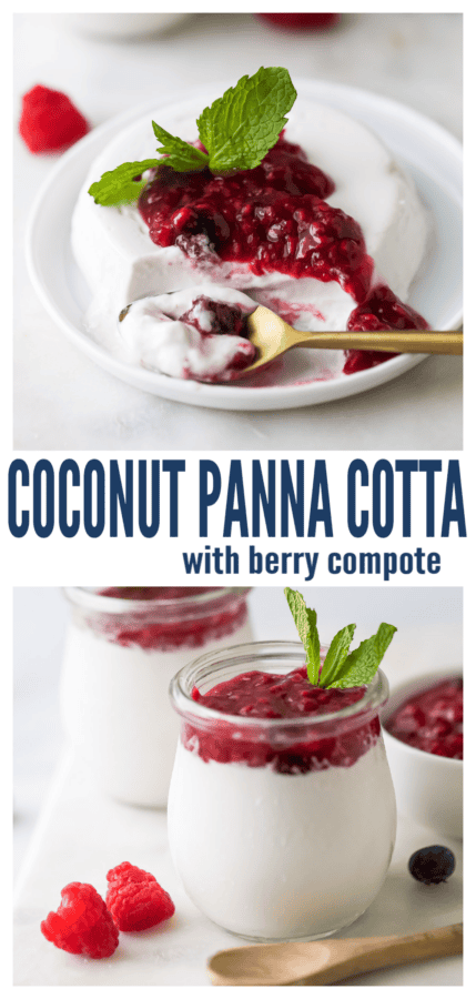 pinterest image for Coconut Panna Cotta