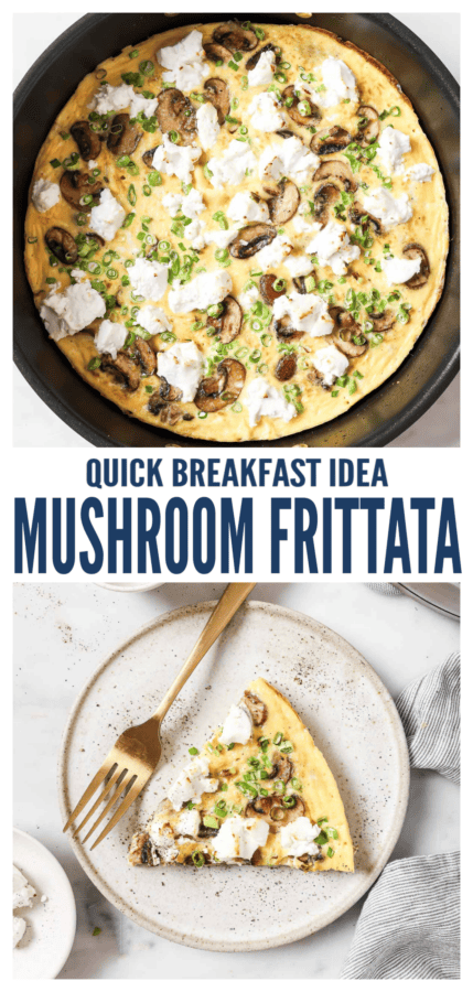 Pinterest image for Mushroom Frittata