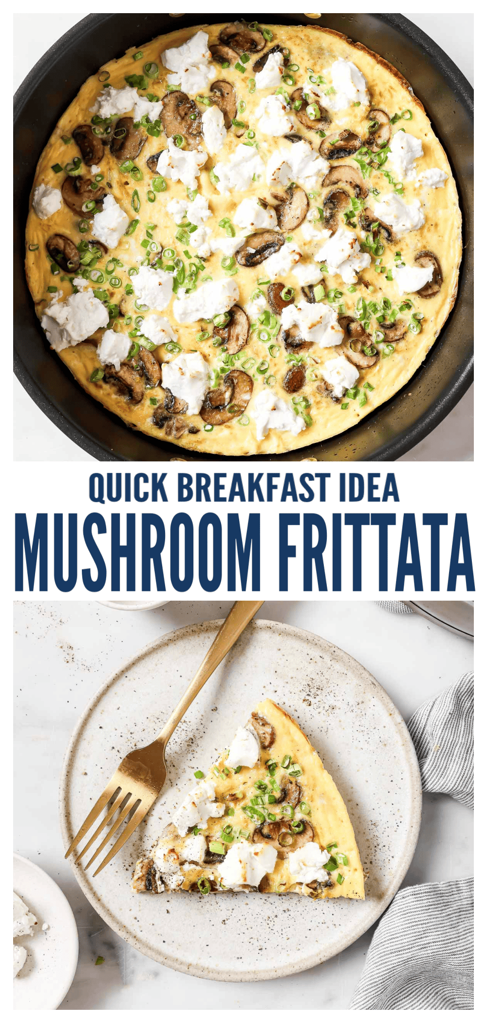 pinterest image for Mushroom Frittata