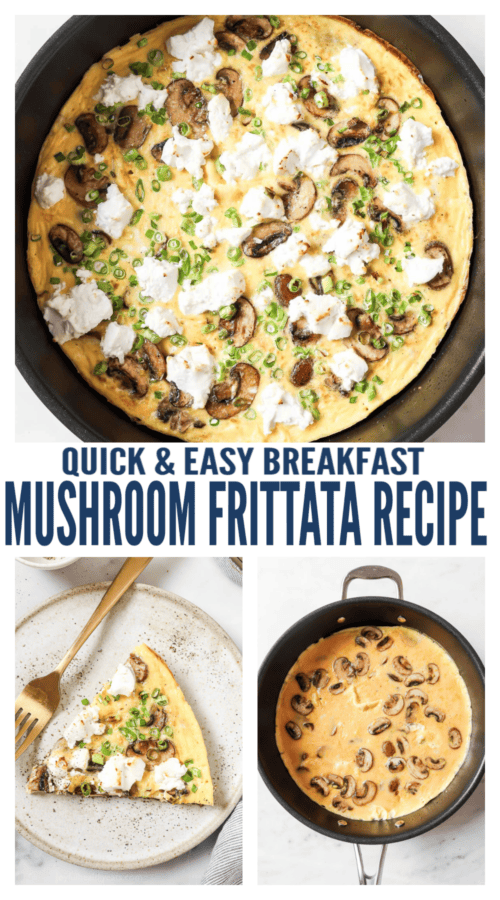 Pinterest image for Mushroom Frittata