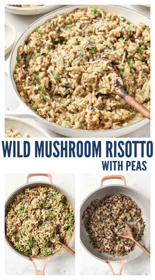 pinterest image for Wild Mushroom Risotto