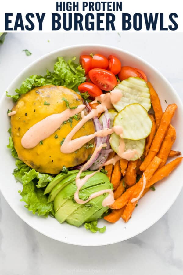 pinterest image for Burger Bowl