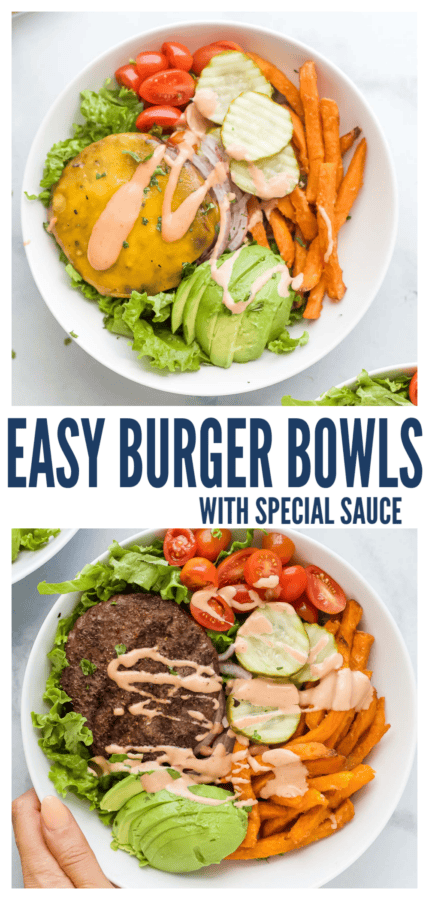 pinterest image for Burger Bowl