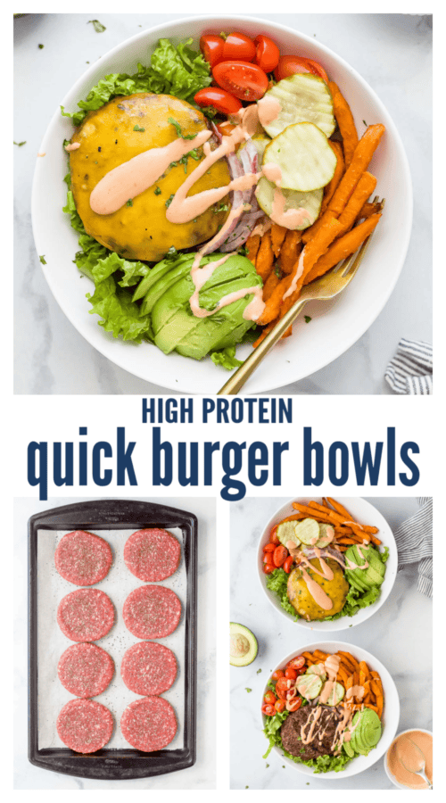 pinterest image for Burger Bowl