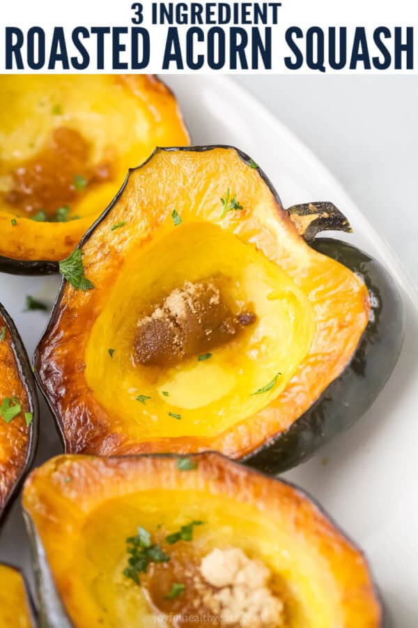 pinterest image for Roasted Acorn Squash