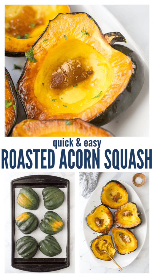 pinterest image for Roasted Acorn Squash