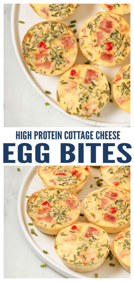 pinterest image for Cottage Cheese Egg Bites